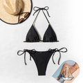 Bikini con Separación de Cuentas Metálicas