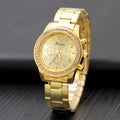 Reloj de Cuarzo en Acero Inoxidable Geneva Dorado