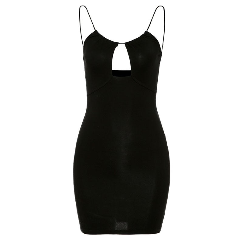 Vestido Ajustado con Tirantes y Espalda Descubierta