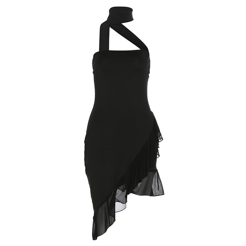 Vestido Halter con Hombros Descubiertos
