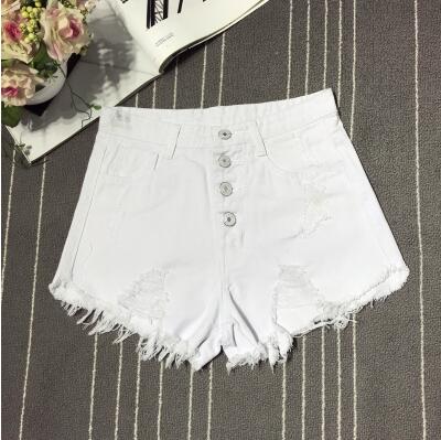 Shorts Vaqueros Rasgados de Cintura Alta